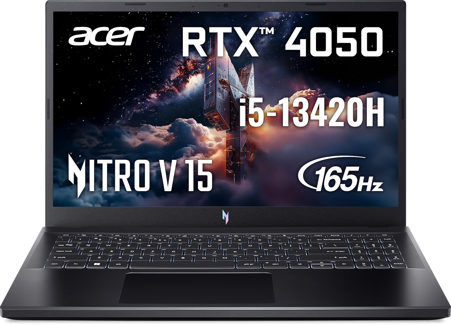 Ноутбук ігровий Acer Nitro V 15 ANV15-51-50HU (NH.QNBEU.00N) Obsidian Black