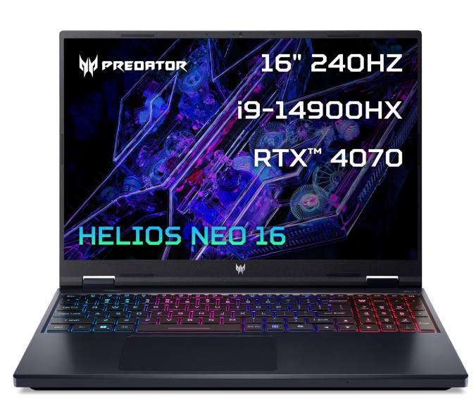Ноутбук игровой Acer Predator Helios Neo 16 PHN16-72 (NH.QREEU.002) Abyssal Black - Фото 1