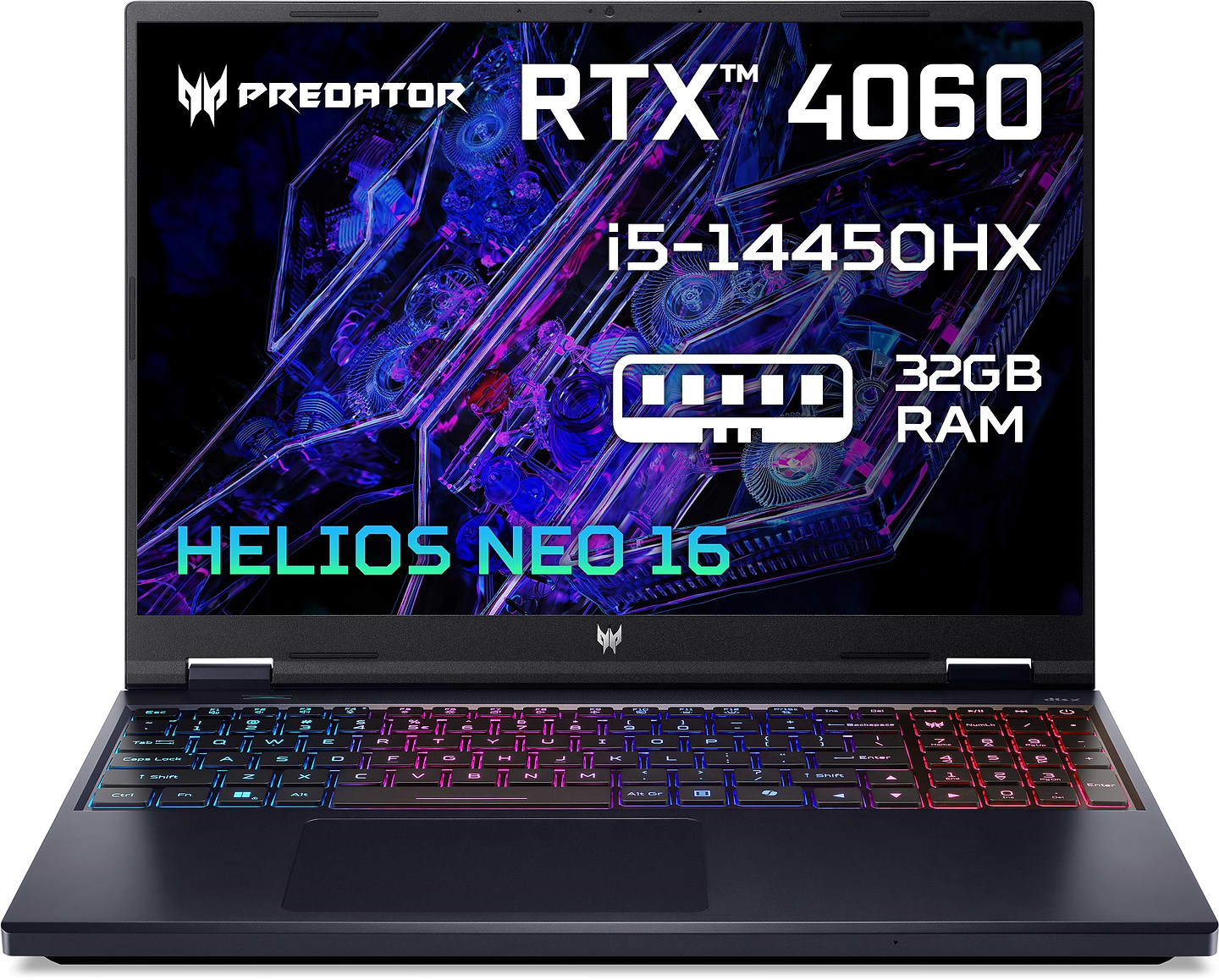Ноутбук игровой Acer Predator Helios Neo 16 PHN16-72 (NH.QRFEU.00C) Shale Black - Фото 1