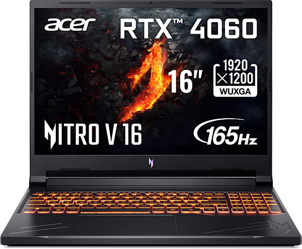 Фото - Ноутбук ігровий Acer Nitro V 16 ANV16-41-R62V (NH.QRUEU.00H) Obsidian Black