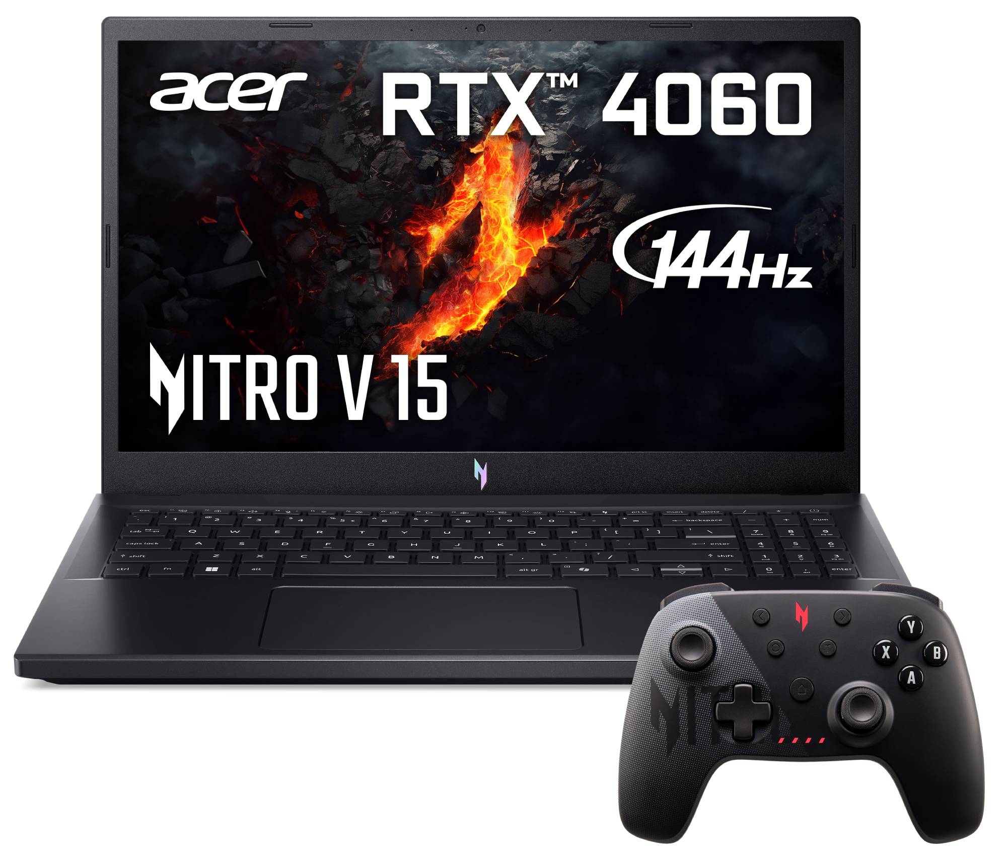 Ноутбук игровой Acer Nitro V 15 ANV15-41 (NH.QSFEU.007) Obsidian Black - Фото 1
