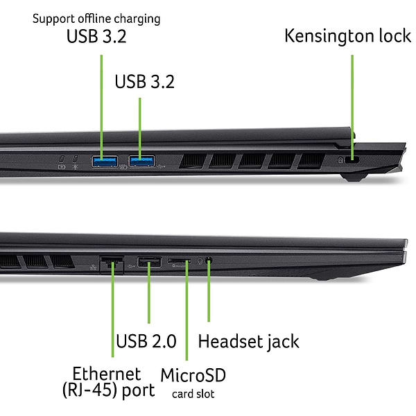 Фото - Ноутбук ігровий Acer Nitro 18 AN18-61 (NH.QYDEU.002) Obsidian Black