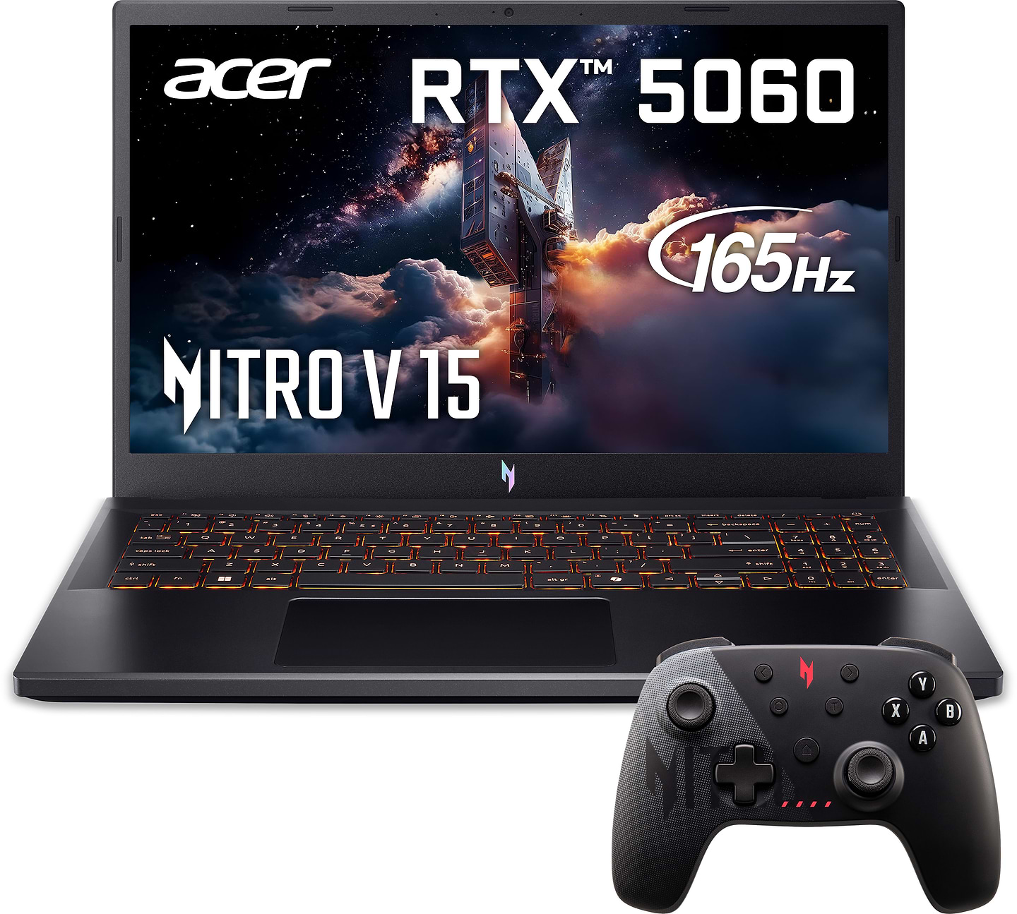 Ноутбук игровой Acer Nitro V 15 ANV15-52-59XN (NH.QZ8EU.00G) Obsidian Black - Фото 1