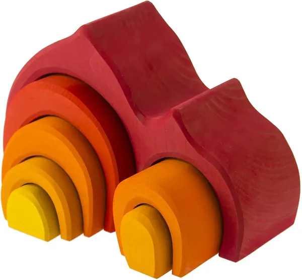 Фото - Дерев'яний конструктор для малюків nic Будинок Габлі червоний (NIC523020)