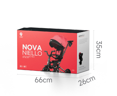 Фото - Триколісний велосипед Qplay Nova Niello Black (S700-12 Nova+ Eva)