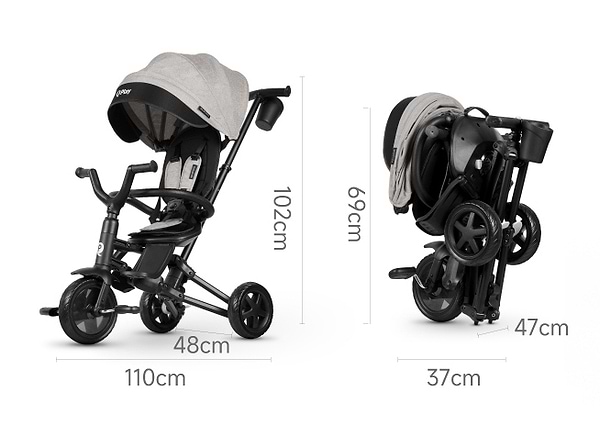 Фото - Триколісний велосипед Qplay Nova Niello Black (S700-12 Nova+ Eva)