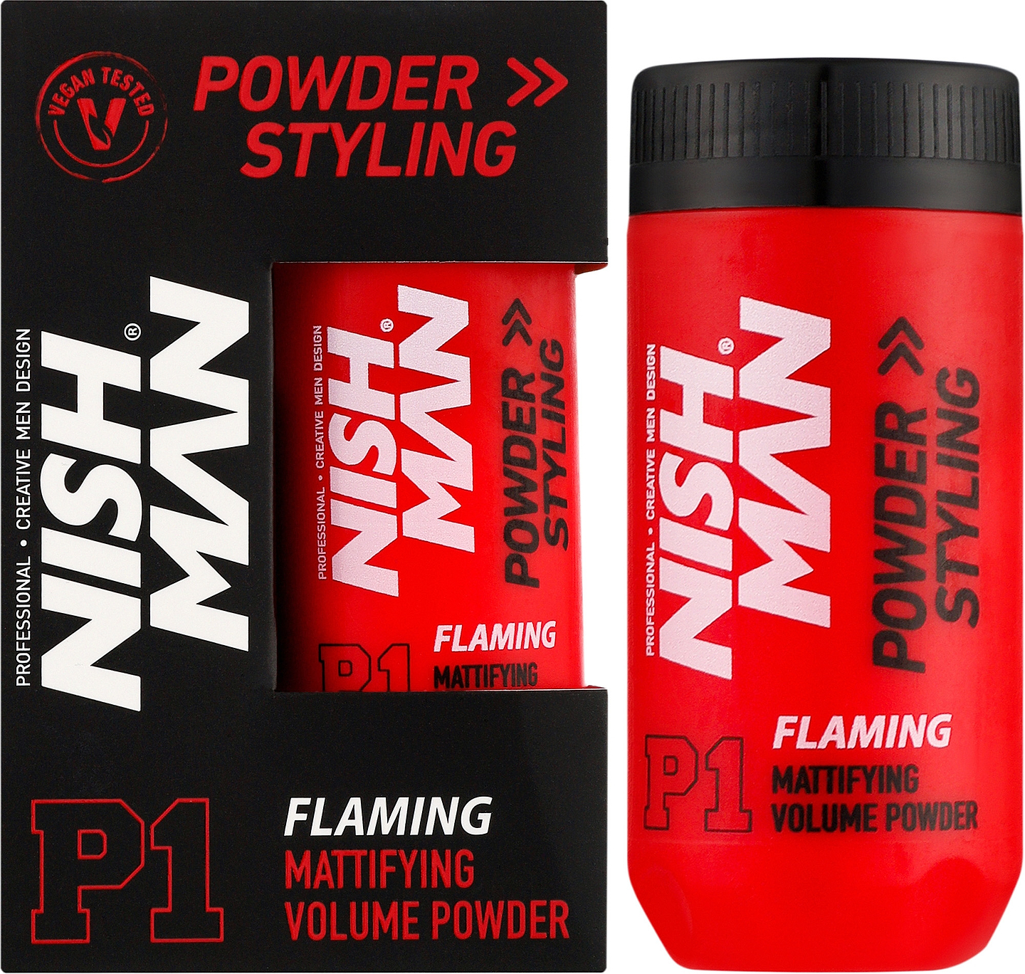 Пудра для укладки волосся Nishman Matte Finish Volume Powder P1 Flaming 20 г (8684736671011)
