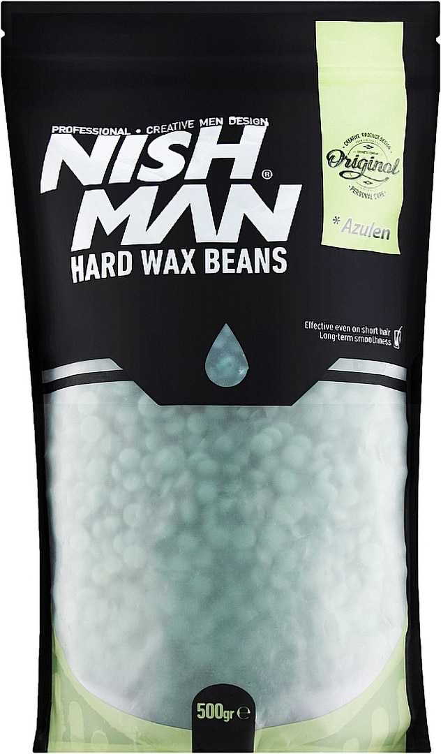 Віск для депіляції Nishman Hard Wax Beans Green 500g (8682035080459)