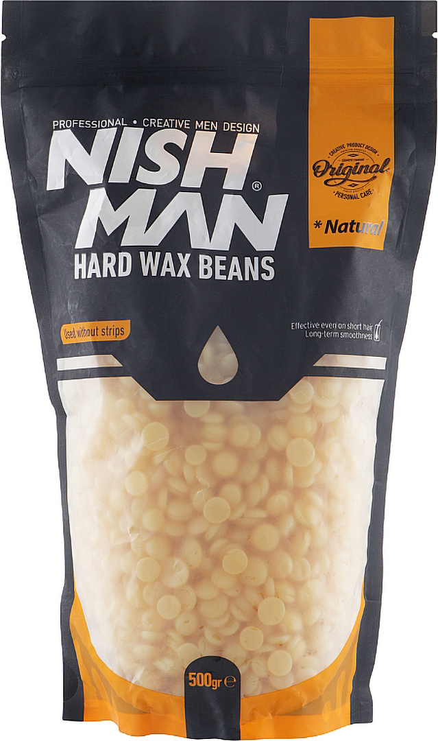 Віск для депіляції Nishman Hard Wax Beans Natural 500 г (8682035080442)