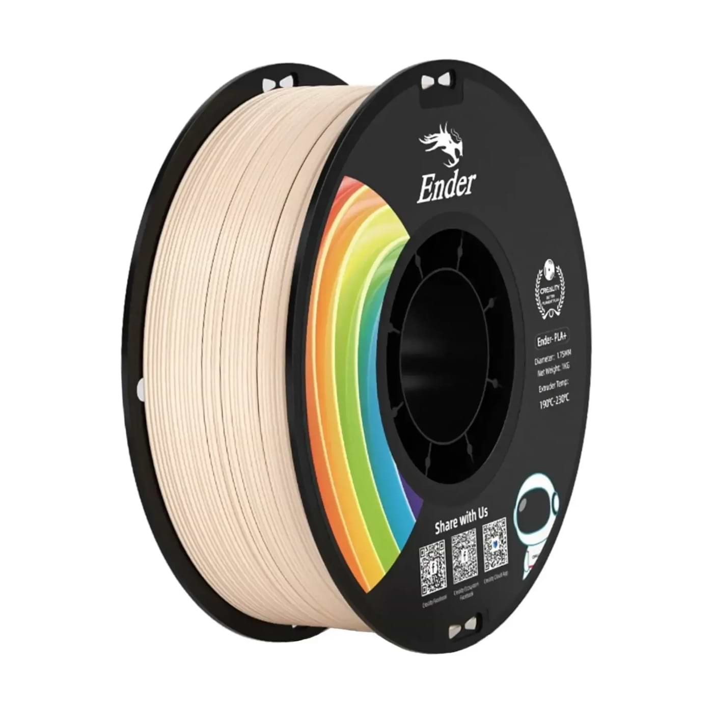 Нитка для PLA-картриджа Creality Plus Filament 1.75 мм Beige (3301010312)