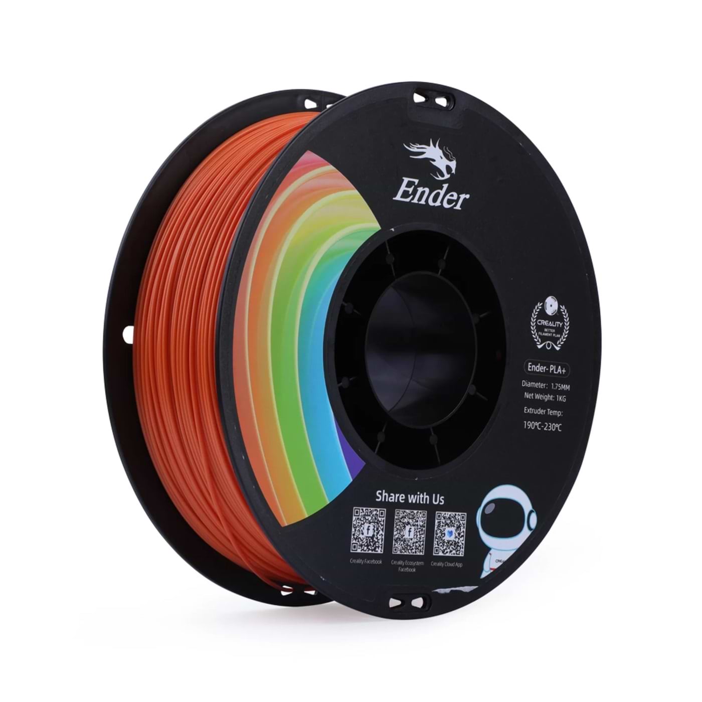 Нитка для PLA-картриджа Creality Plus Filament 1.75 мм Orange (3301010307)