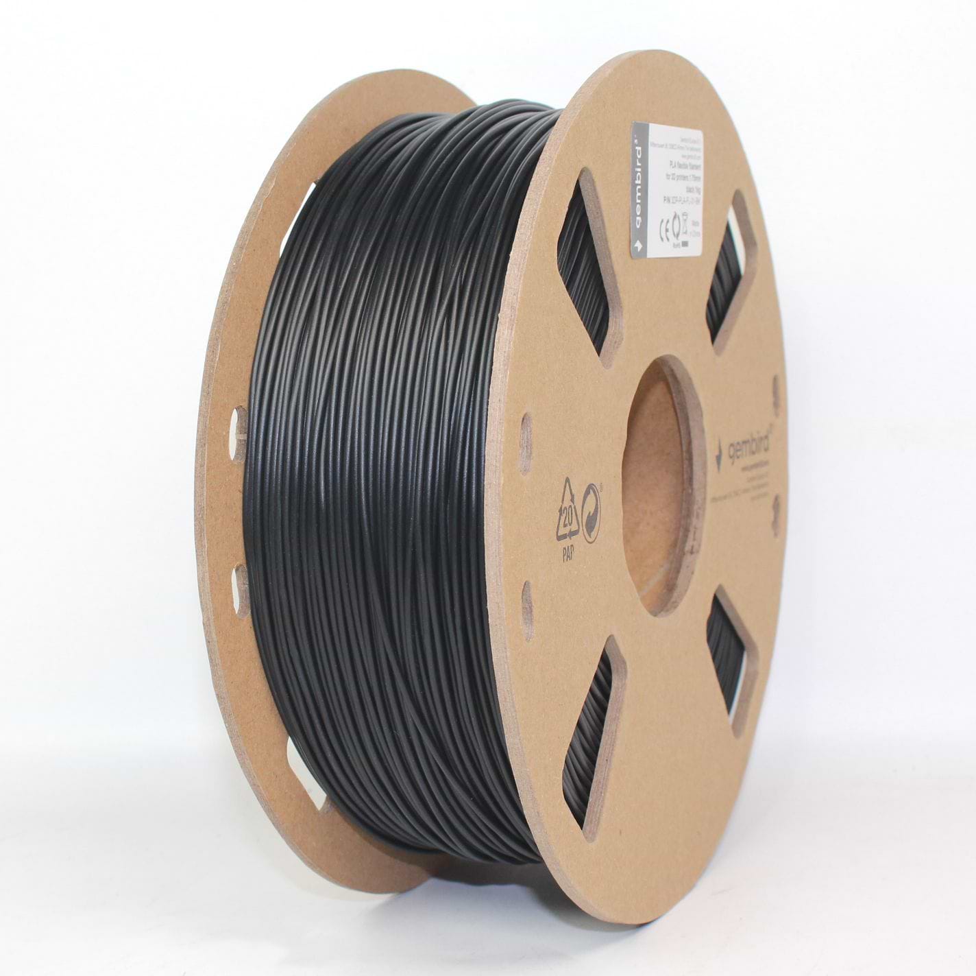 Нитка для PLA-картриджа Gembird Black (3DP-PLA-FL-01-BK) - Фото 1
