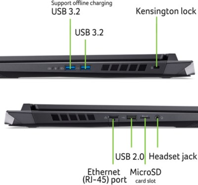 Фото - Ноутбук игровой Acer Nitro 17 AN17-42 (NH.QSEEU.002) Obsidian Black