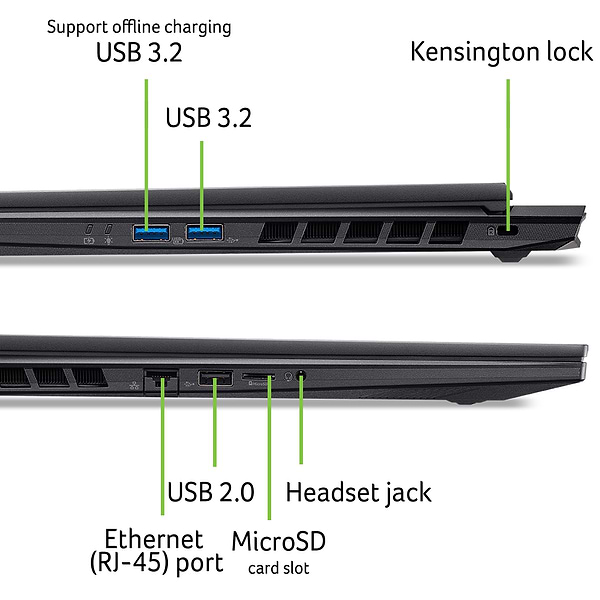 Фото - Ноутбук ігровий Acer Nitro 18 AN18-61 (NH.QY7EU.001) Obsidian Black