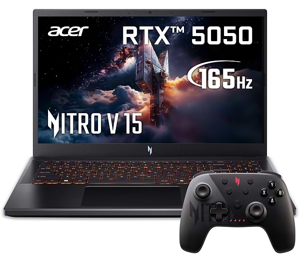 Фото - Ноутбук игровой Acer Nitro V 15 ANV15-52-529K (NH.QZ7EU.00E) Obsidian Black
