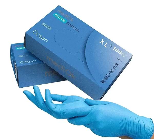 Фото - Рукавички нітрілові Mediok Ocean розмір ХL (52-199-IS)