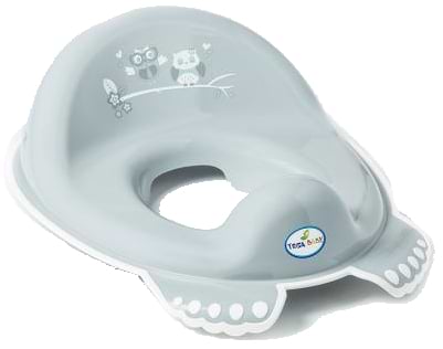 Дитяча накладка на унітаз класична Tega Baby Сова з антиковзаючою гумою Сірий (SO-002-106) - Фото 1