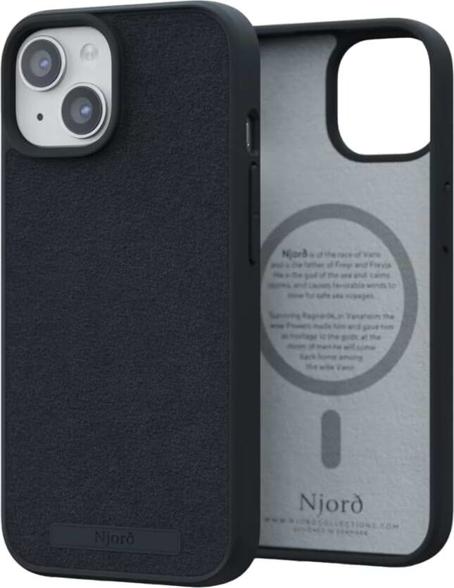 Чехол для смартфона Njord Suede MagSafe Case Black for iPhone 15 (NA51SU00) - Фото 1