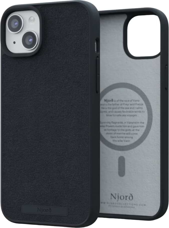Чехол для смартфона Njord Suede MagSafe Case Black for iPhone 15 Plus (NA52SU00) - Фото 1