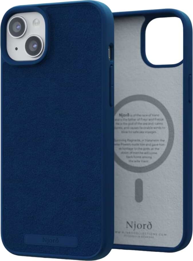 Чехол для смартфона Njord Suede MagSafe Case Navy Blue for iPhone 15 Plus (NA52SU01) - Фото 1