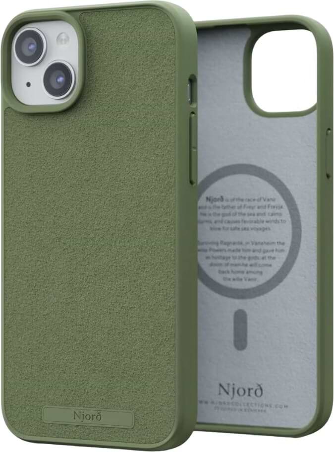 Чехол для смартфона Njord Suede MagSafe Case Olive for iPhone 15 Plus (NA52SU06) - Фото 1