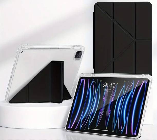 Чохол для планшету BeCover Ultra Slim Origami Transparent for Apple iPad Pro 13" M4 2024 Black (711693) - Фото 1