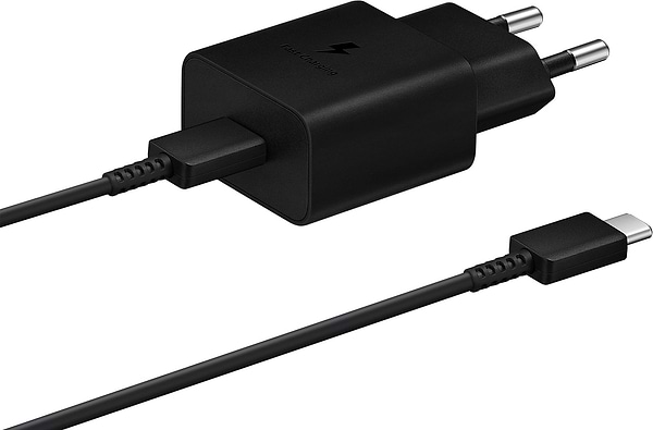 Фото - Мережевий зарядний пристрій Samsung 15W Power Adapter with Type-C to Type-C cable Black  (EP-T1510XBEGEU)