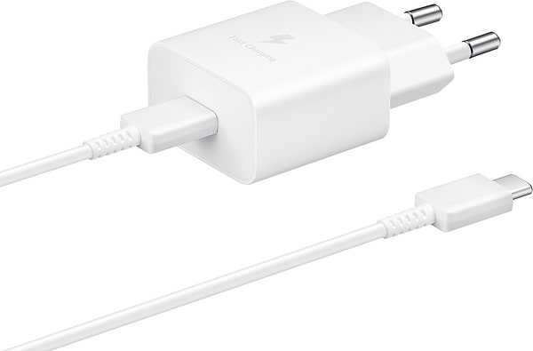 Фото - Сетевое зарядное устройство Samsung 15W Power Adapter with Type-C to Type-C cable White  (EP-T1510XWEGEU)