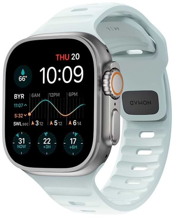 Ремешок для смарт-часов Nomad Sport Band Icy Blue Glow 46mm/49mm (NM01123385)