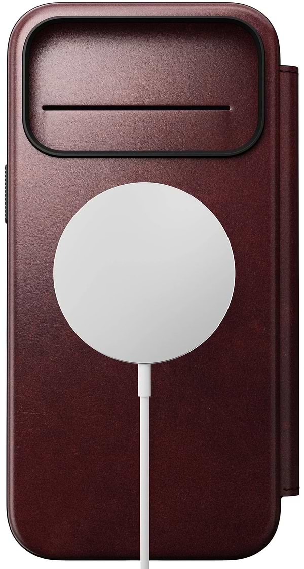 Фото - Чохол для смартфону Nomad Modern Leather Folio Case Horween Burgundy for iPhone 17 Pro (NM011833858)