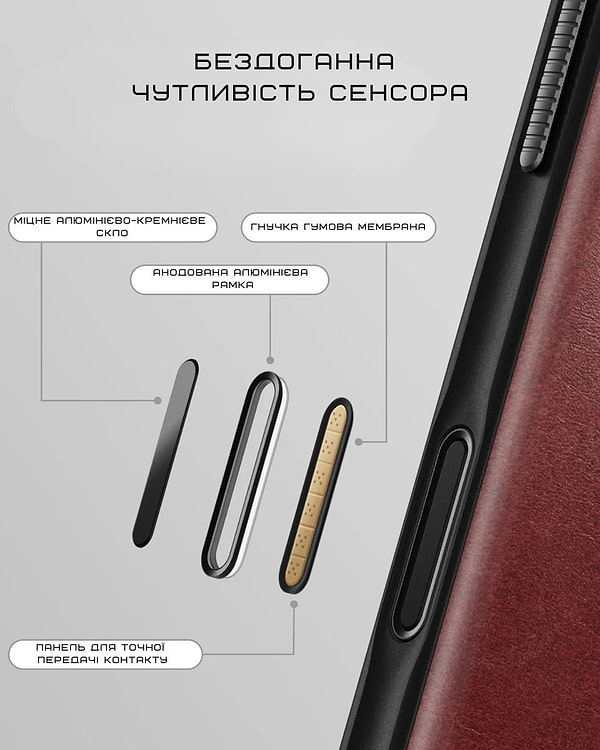 Фото - Чохол для смартфону Nomad Modern Leather Folio Case Horween Burgundy for iPhone 17 Pro (NM011833858)