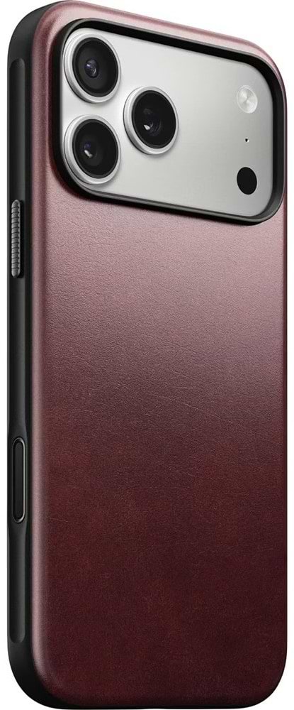 Фото - Чохол для смартфону Nomad Modern Leather Case Horween Burgundy for iPhone 17 Pro (NM011857858)