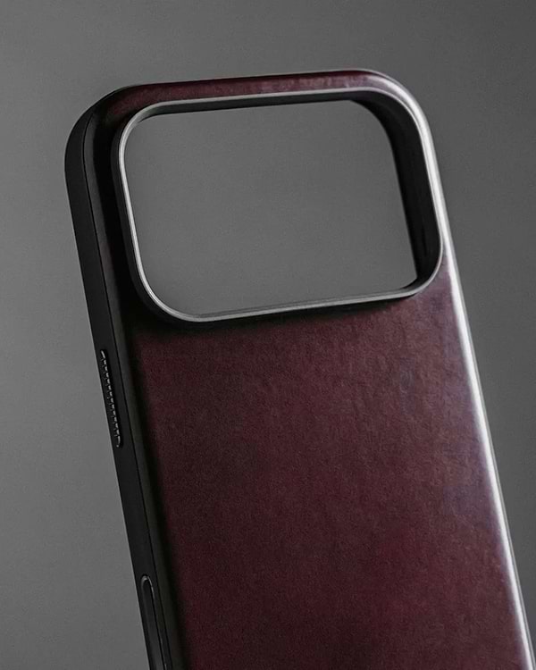 Фото - Чохол для смартфону Nomad Modern Leather Case Horween Burgundy for iPhone 17 Pro (NM011857858)
