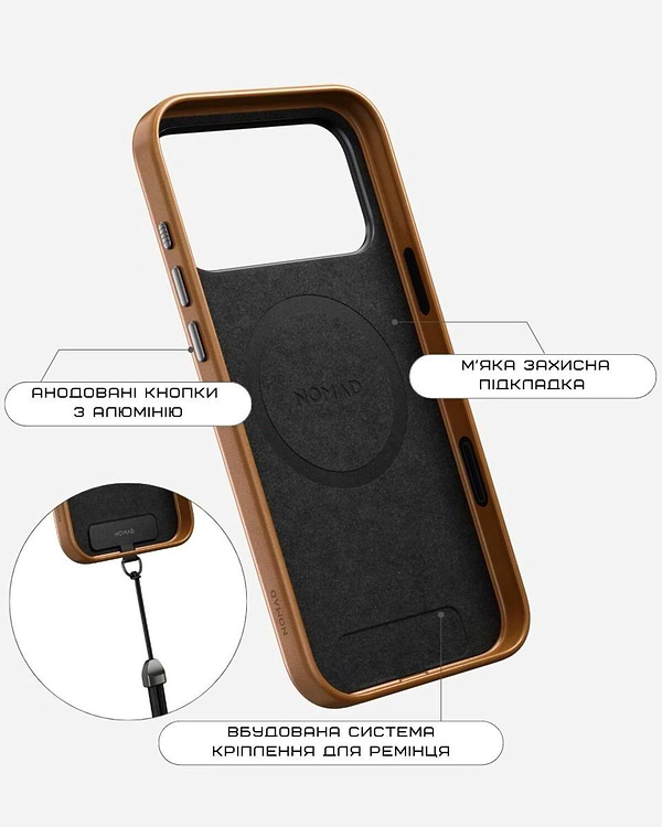 Фото - Чехол для смартфона Nomad Traditional Leather Case English Tan for iPhone 17 Pro (NM011932858)