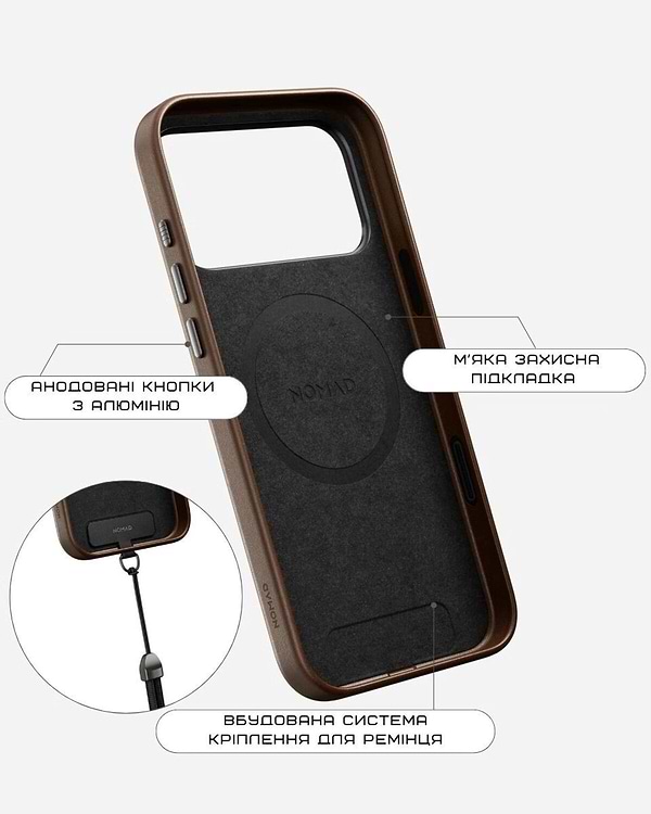 Фото - Чехол для смартфона Nomad Traditional Leather Case Brown for iPhone 17 Pro Max (NM011901858)