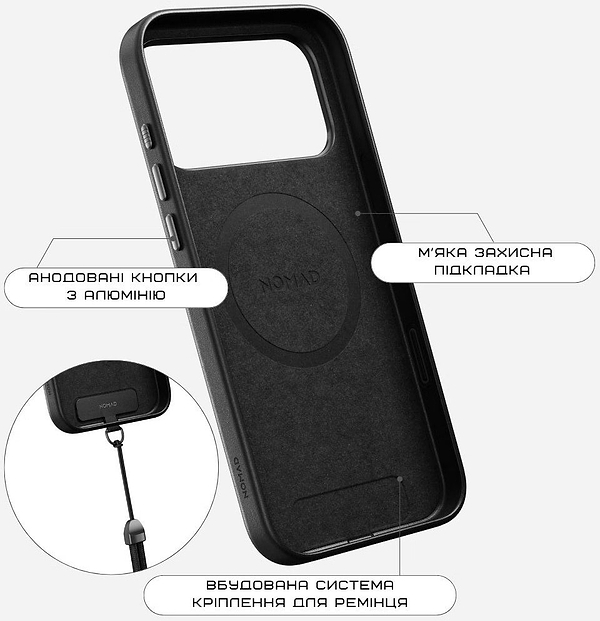 Фото - Чехол для смартфона Nomad Traditional Leather Case Horween Black for iPhone 17 Pro Max (NM011925858)