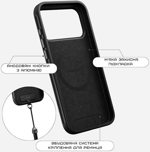 Фото - Чехол для смартфона Nomad Modern Case Vulcan Black for iPhone 17 Pro Max (NM011987858)