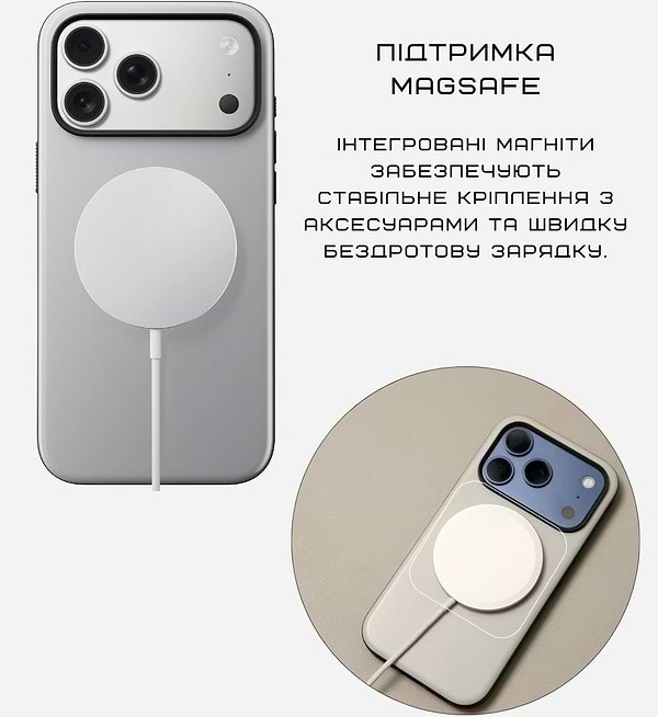 Фото - Чохол для смартфону Nomad Modern Case Lunar Gray for iPhone 17 Pro Max (NM011994858)