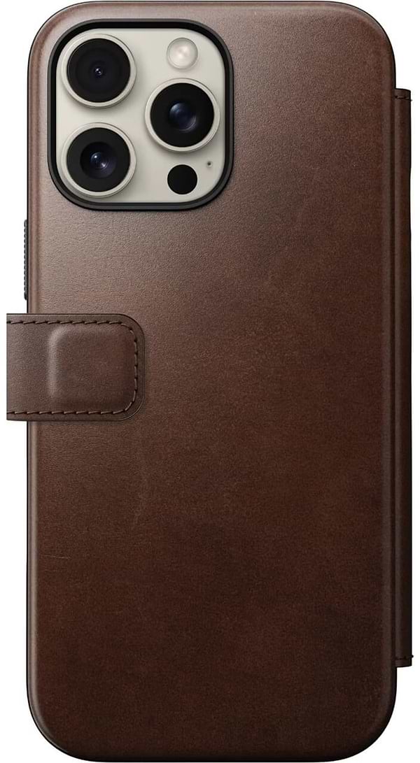 Фото - Чохол для смартфону Nomad Modern Leather Folio Rustic Brown Horween for iPhone 16 Pro (NM01676485)