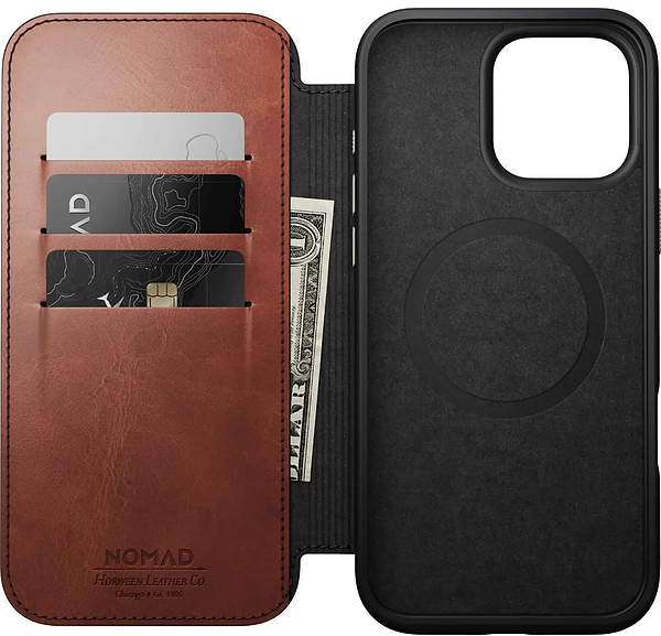 Фото - Чехол для смартфона Nomad Modern Leather Folio Olde Dublin Horween for iPhone 16 Pro (NM01398585)