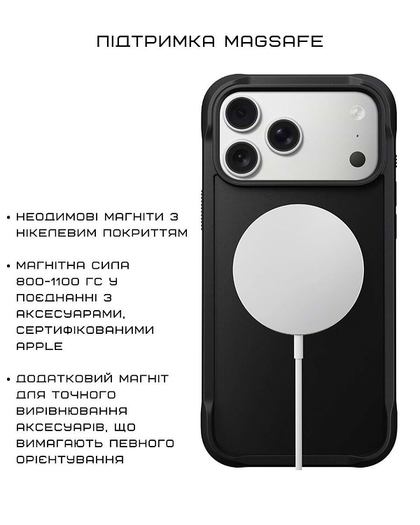 Фото - Чохол для смартфону Nomad Rugged Case Black for iPhone 17 Pro (NM014063858)