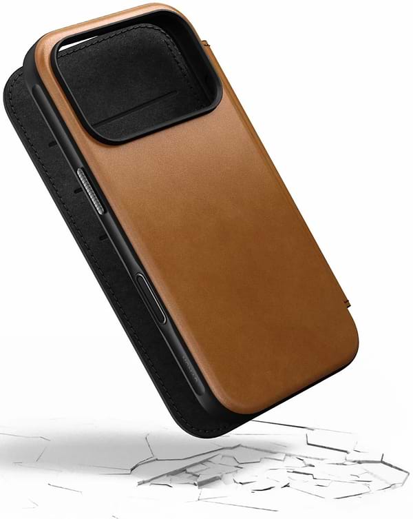 Фото - Чохол для смартфону Nomad Modern Leather Folio Case English Tan for iPhone 17 Pro Max (NM014124858)