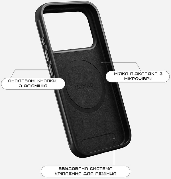 Фото - Чехол для смартфона Nomad Modern Leather Case Horween Rustic Brown for iPhone 17 Pro (NM014292858)