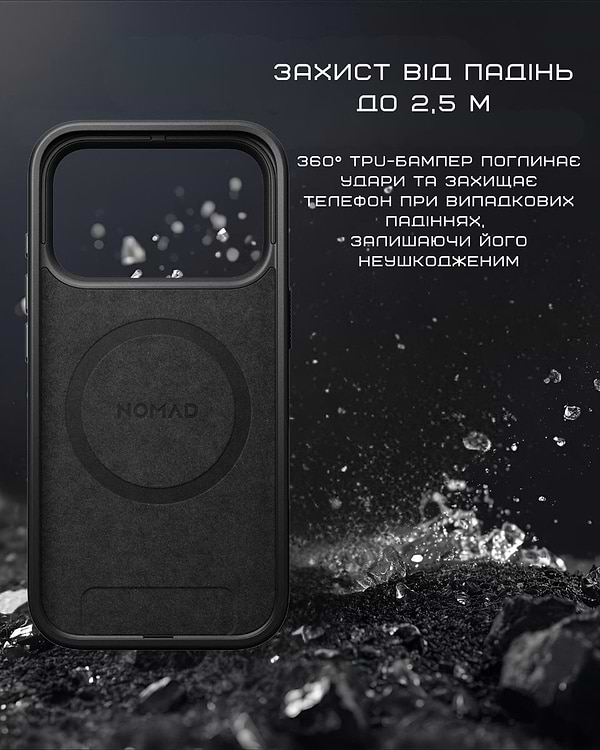 Фото - Чехол для смартфона Nomad Modern Leather Case Horween Black for iPhone 17 Pro (NM014308858)