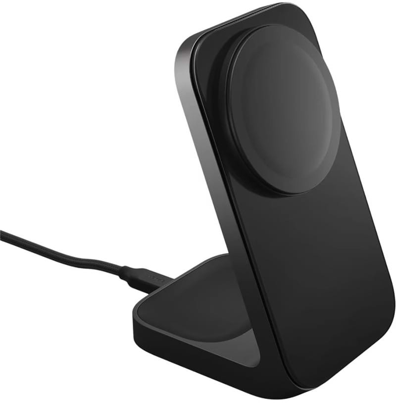 Беспроводное зарядное устройство Nomad Stand One Qi2 25W 2-in-1 Charging Hub (4rd Gen) Carbide (NM014520858)
