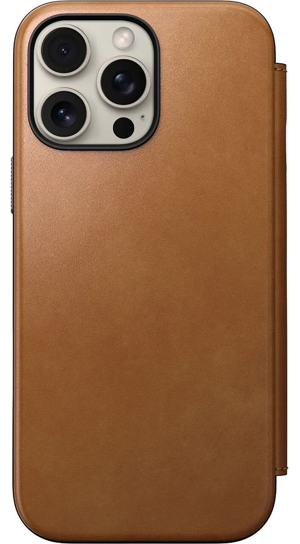 Фото - Чехол для смартфона Nomad Modern Leather Folio English Tan for iPhone 16 Pro (NM01678885)