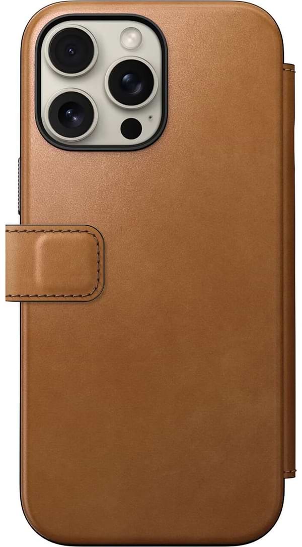 Фото - Чохол для смартфону Nomad Modern Leather Folio English Tan for iPhone 16 Pro Max (NM01673385)
