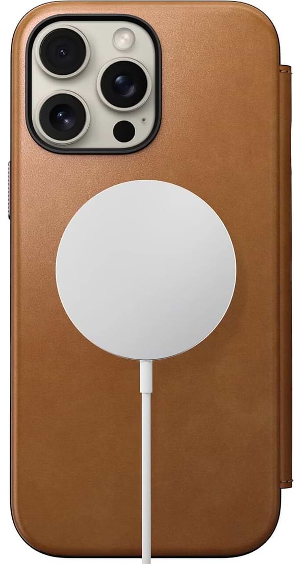 Фото - Чохол для смартфону Nomad Modern Leather Folio English Tan for iPhone 16 Pro Max (NM01673385)