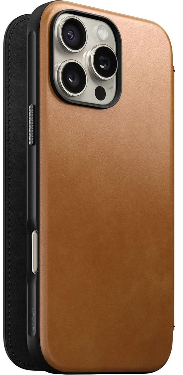 Фото - Чохол для смартфону Nomad Modern Leather Folio English Tan for iPhone 16 Pro Max (NM01673385)