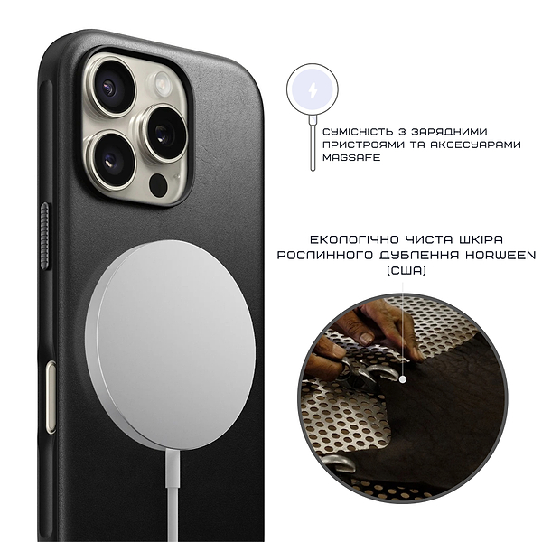 Фото - Чехол для смартфона Nomad Modern Leather Back Horween for iPhone 16 Pro Max (NM01690085)